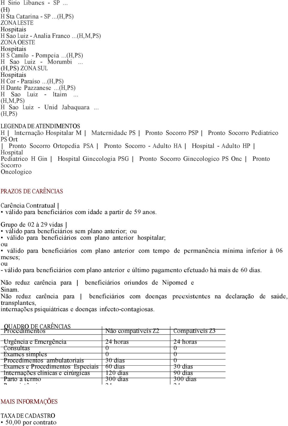 .. (H,PS) LEGENDA DE ATENDIMENTOS H Internação Hospitalar M Maternidade PS Pronto Socorro PSP Pronto Socorro Pediatrico PS Ort Pronto Socorro Ortopedia PSA Pronto Socorro - Adulto HA Hospital -