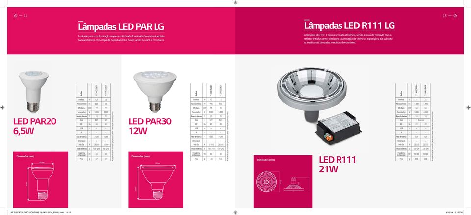 Ideal para a iluminação de vitrines e exposições, ela substitui as tradicionais lâmpadas metálicas direcionáveis.