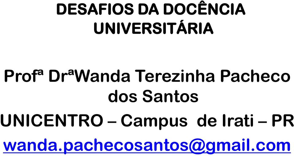 dos Santos UNICENTRO Campus de