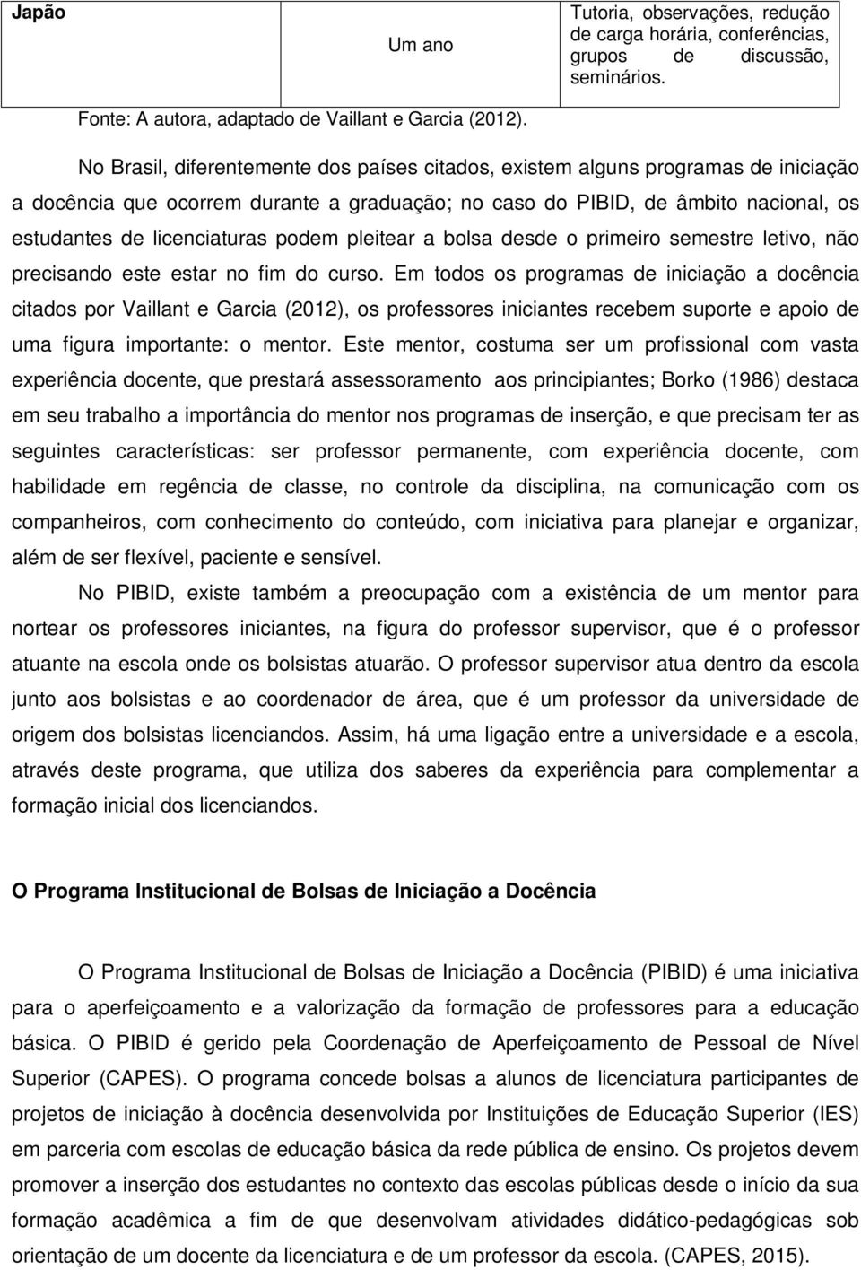 podem pleitear a bolsa desde o primeiro semestre letivo, não precisando este estar no fim do curso.