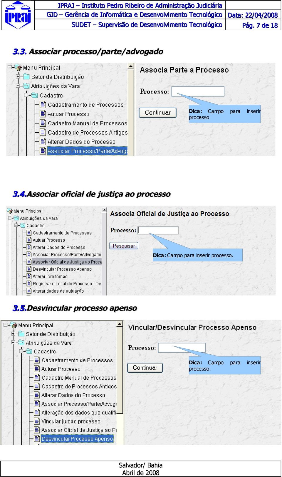 processo para inserir 3.4.