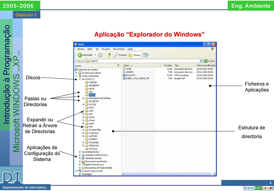 Configuração do Sistema Aplicação Explorador do