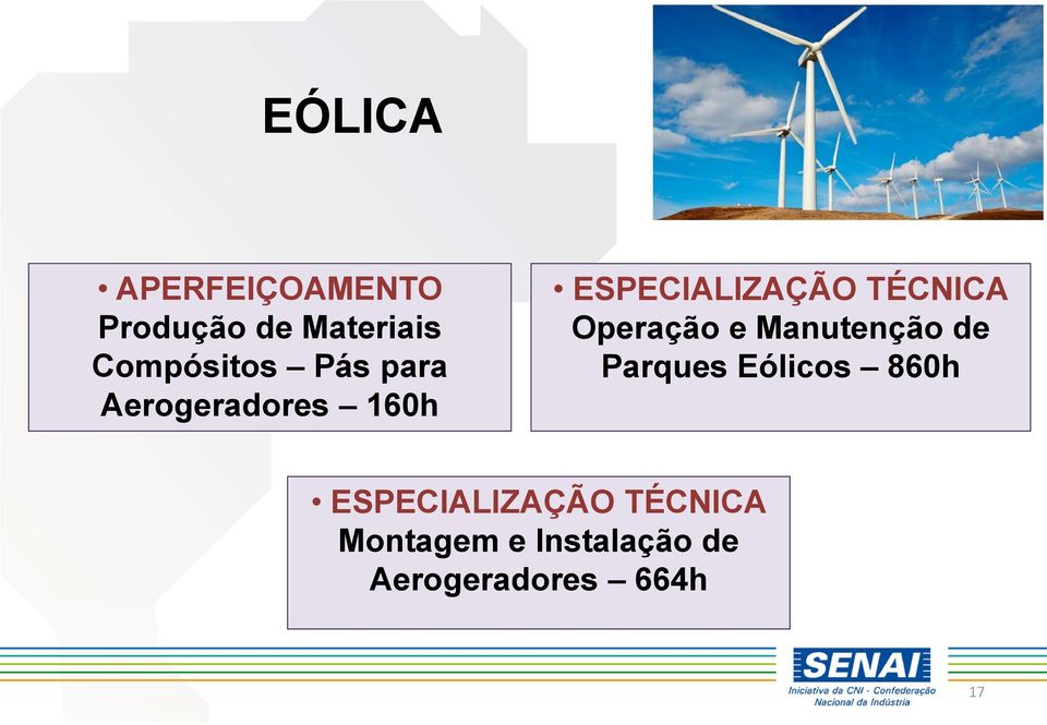 Operação e Manutenção de Parques Eólicos 860h