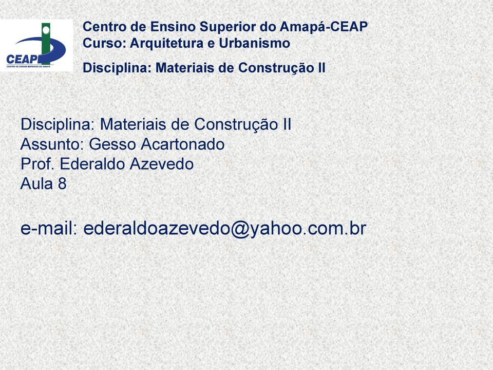 Ederaldo Azevedo Aula