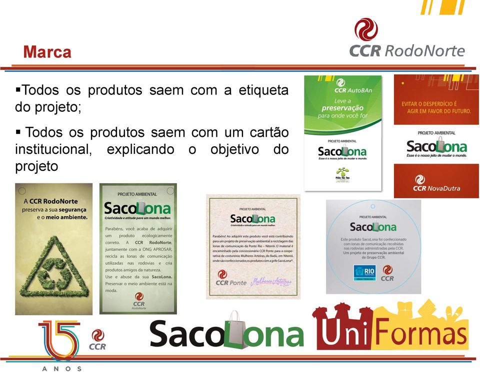 produtos saem com um cartão