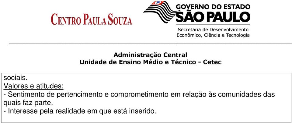 comprometimento em relação às