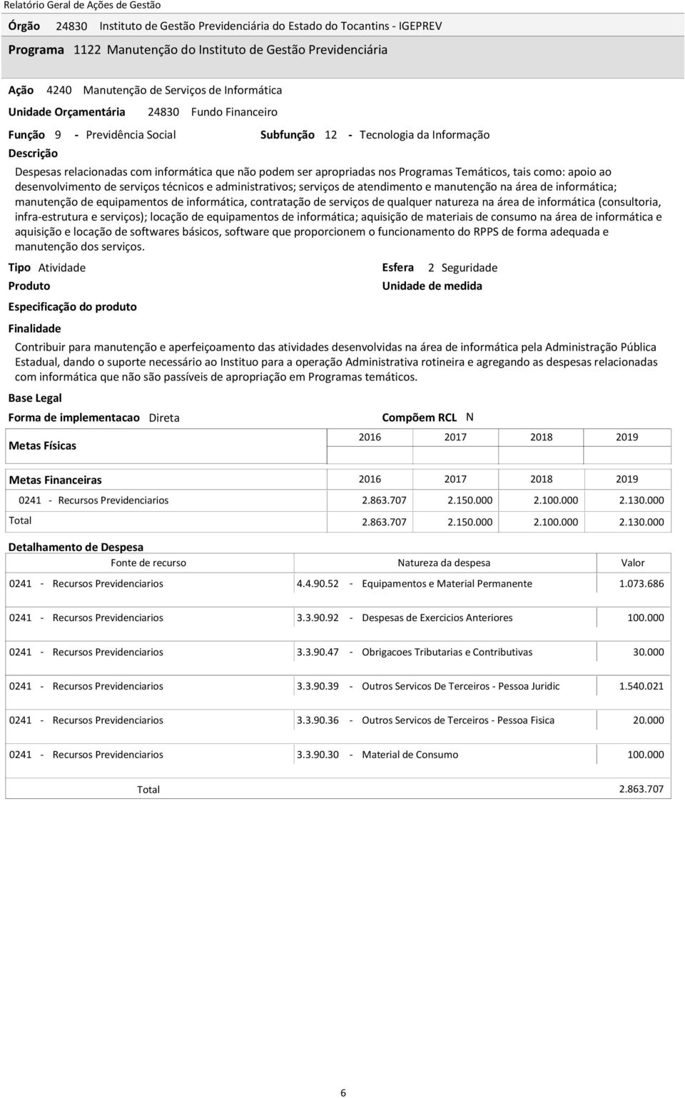 contratação de serviços de qualquer natureza na área de informática (consultoria, infra-estrutura e serviços); locação de equipamentos de informática; aquisição de materiais de consumo na área de