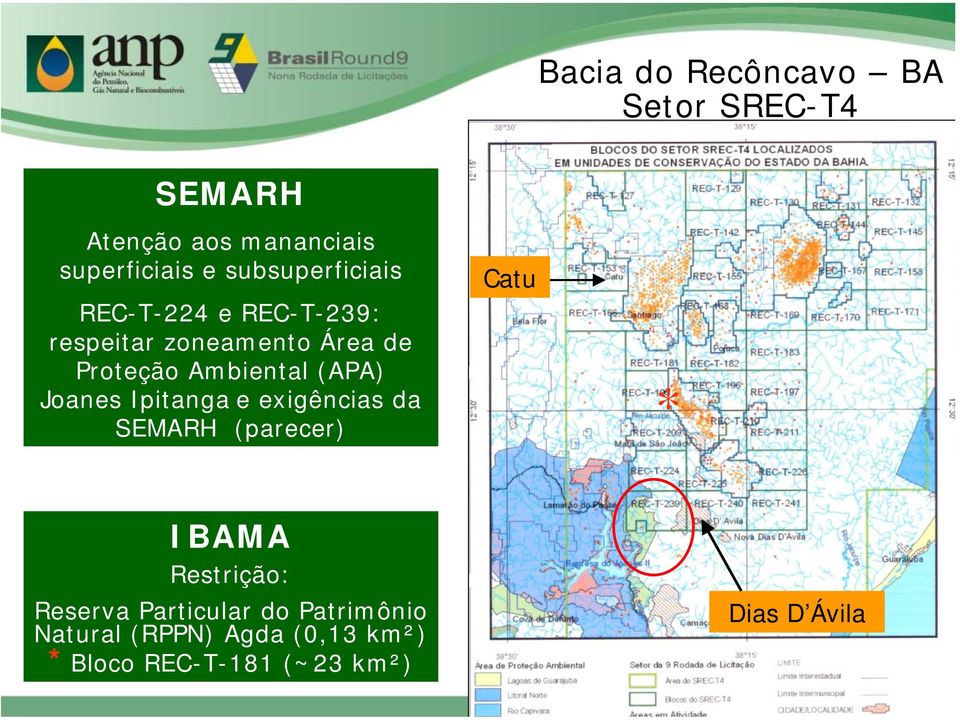 Ambiental (APA) Joanes Ipitanga e exigências da SEMARH (parecer) * IBAMA Restrição: