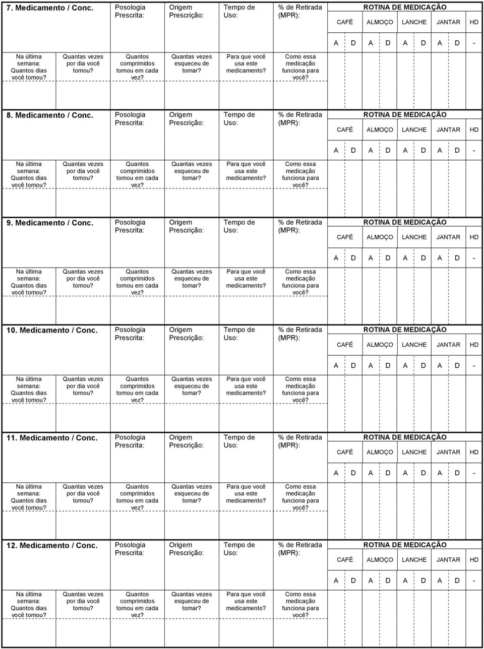 Medicamento / Conc. Posologia 10.