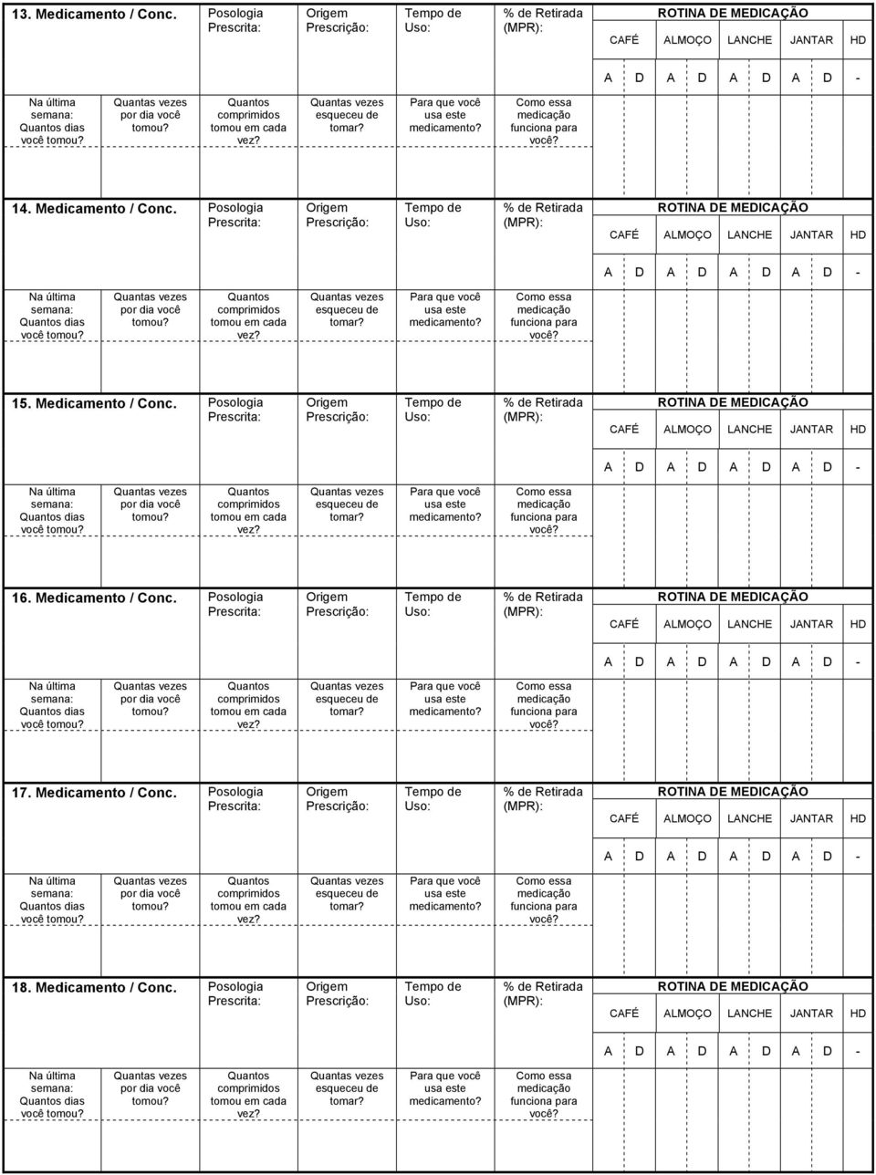 Medicamento / Conc. Posologia 16.