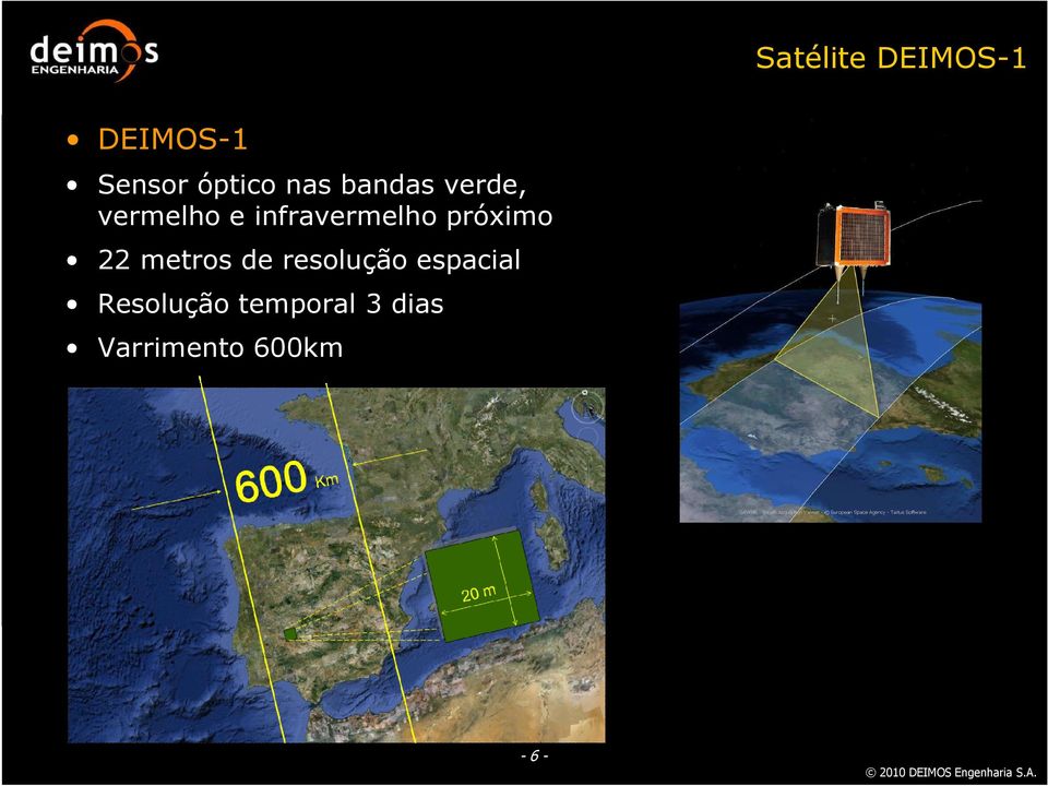 próximo 22 metros de resolução espacial