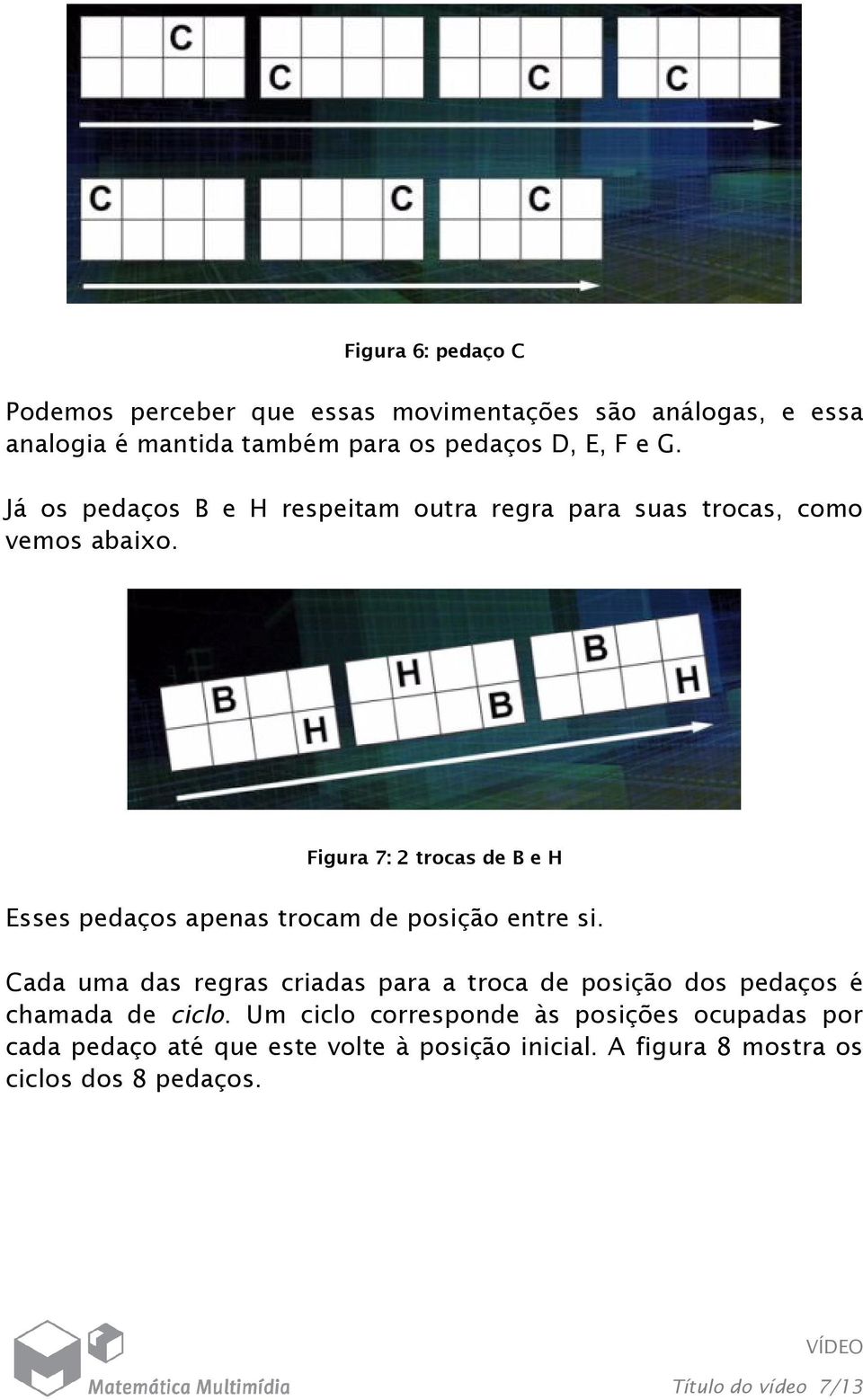 Figura 7: 2 trocas de B e H Esses pedaços apenas trocam de posição entre si.