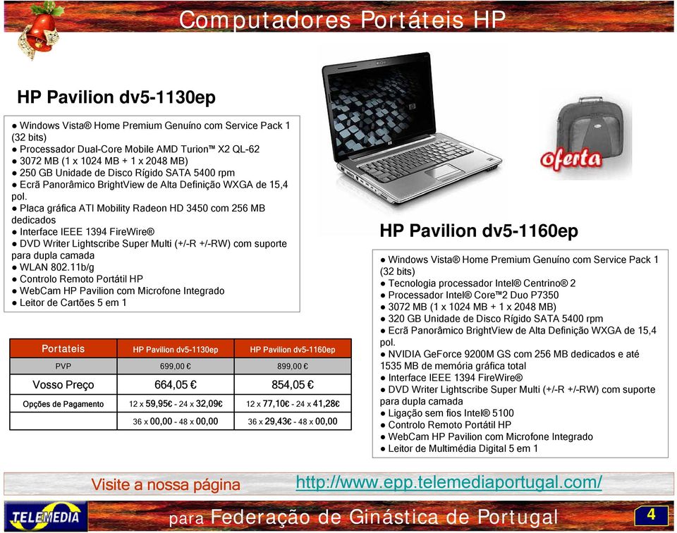 Placa gráfica ATI Mobility Radeon HD 3450 com 256 MB dedicados DVD Writer Lightscribe Super Multi (+/-R +/-RW) com suporte para dupla camada WLAN 802.