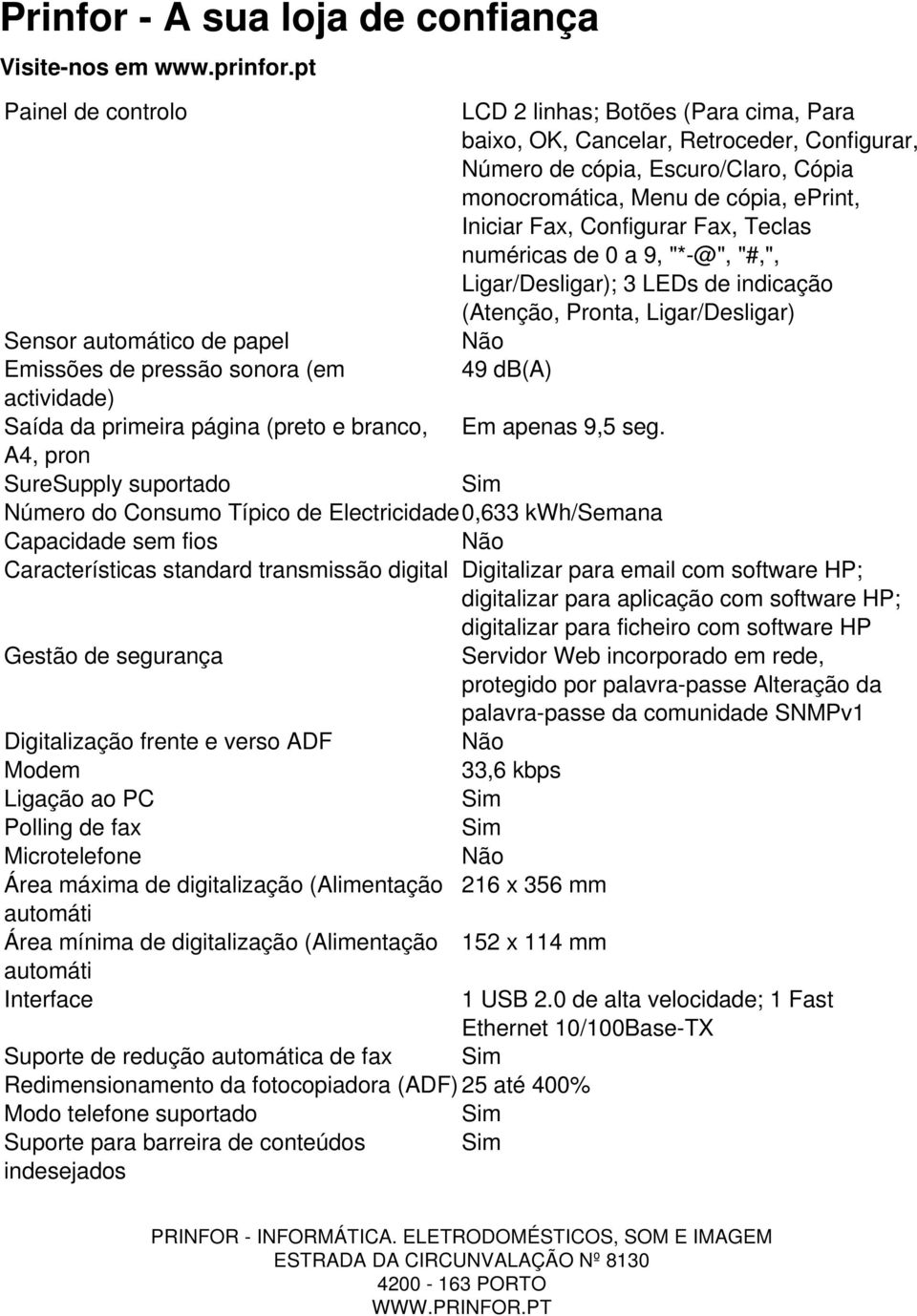 actividade) Saída da primeira página (preto e branco, Em apenas 9,5 seg.