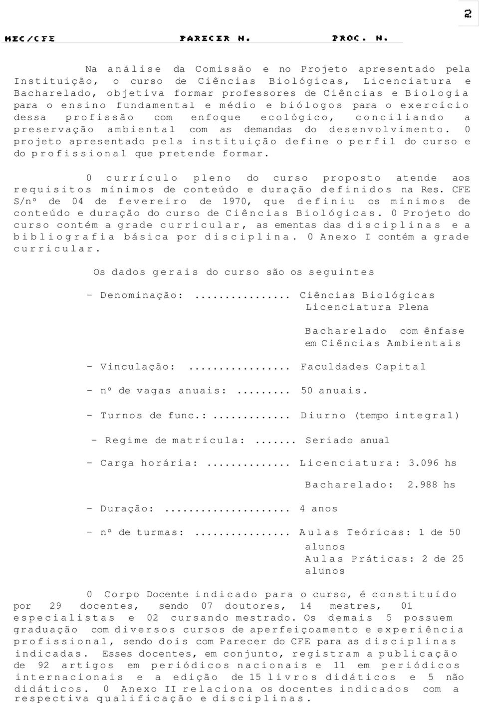 0 projeto apresentado pela instituição define o perfil do curso e do profissional que pretende formar.