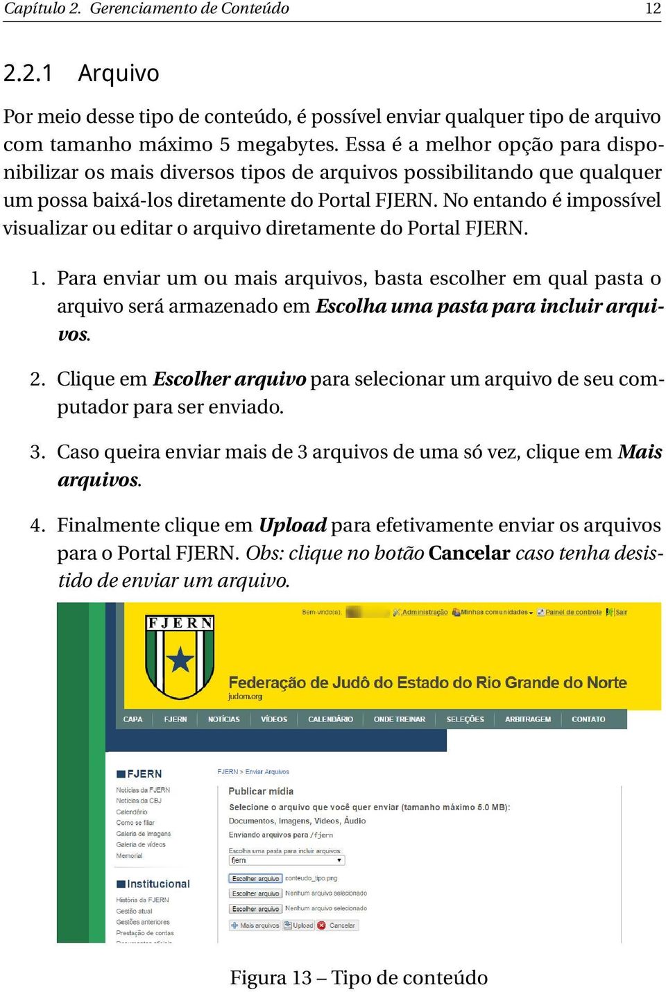 No entando é impossível visualizar ou editar o arquivo diretamente do Portal FJERN. 1.