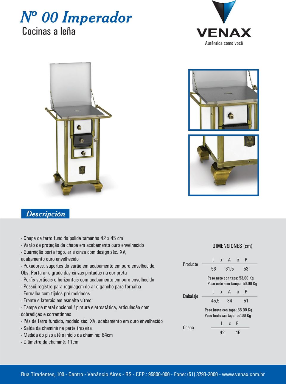 x 45 cm - Varão de