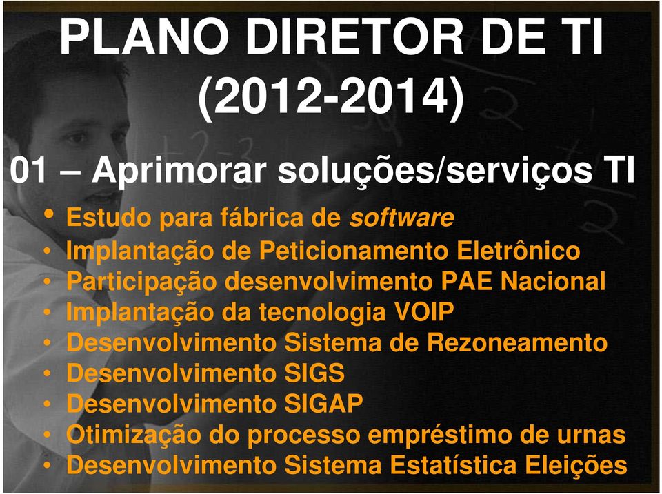 tecnologia VOIP Desenvolvimento Sistema de Rezoneamento Desenvolvimento SIGS