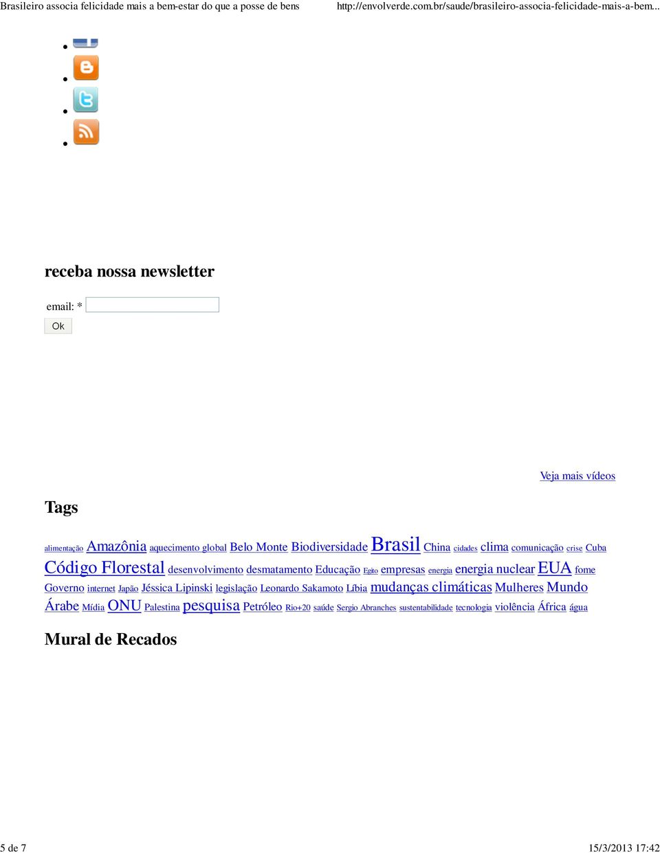 energia energia nuclear EUA fome Governo internet Japão Jéssica Lipinski legislação Leonardo Sakamoto Líbia mudanças climáticas Mulheres