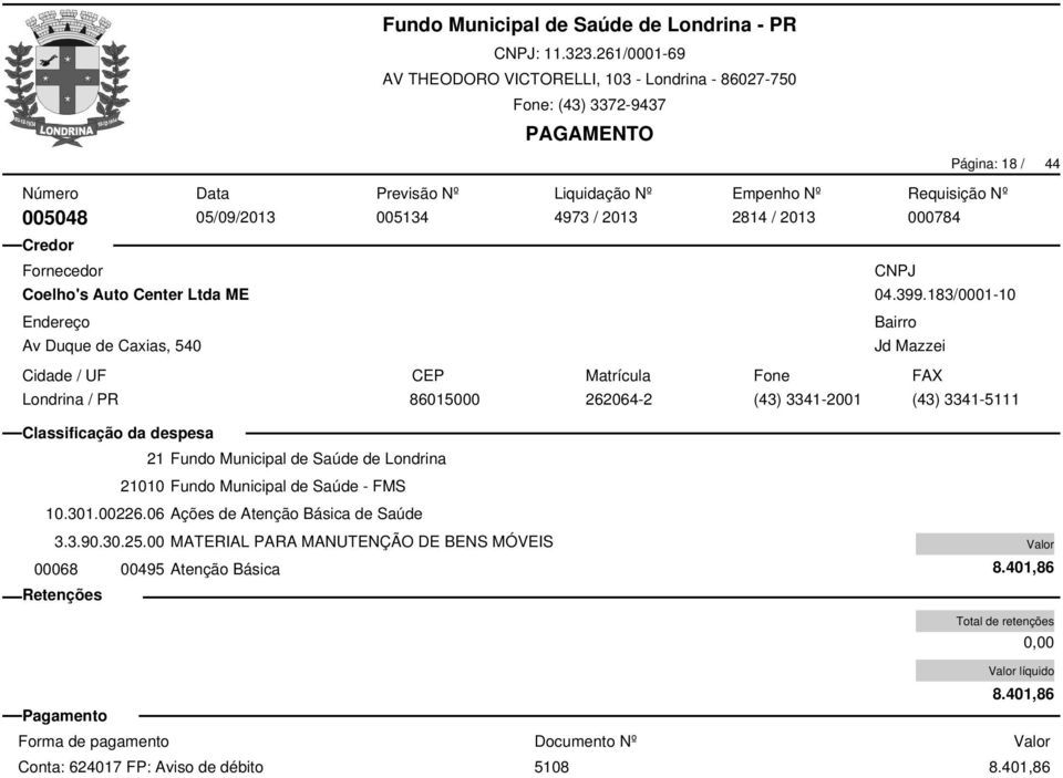 00 MATERIAL PARA MANUTENÇÃO DE BENS MÓVEIS 10.301.00226.