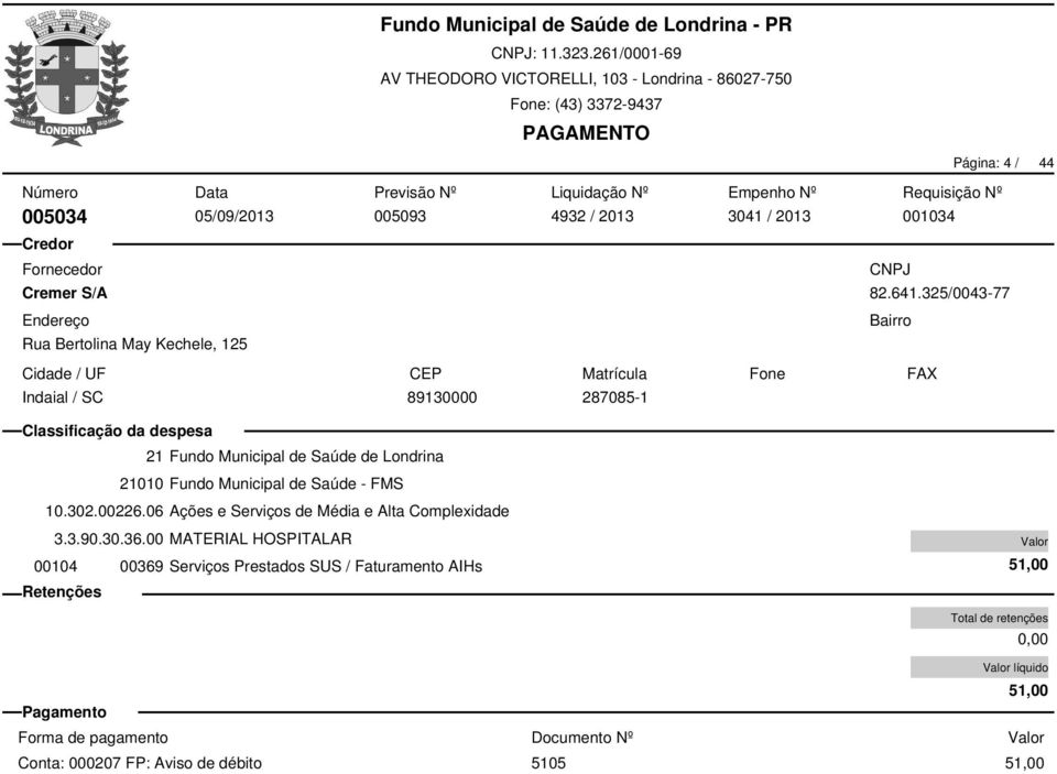 00 MATERIAL HOSPITALAR 10.302.00226.