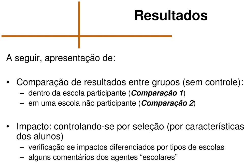 (Comparação 2) Impacto: controlando-se por seleção (por características dos alunos)