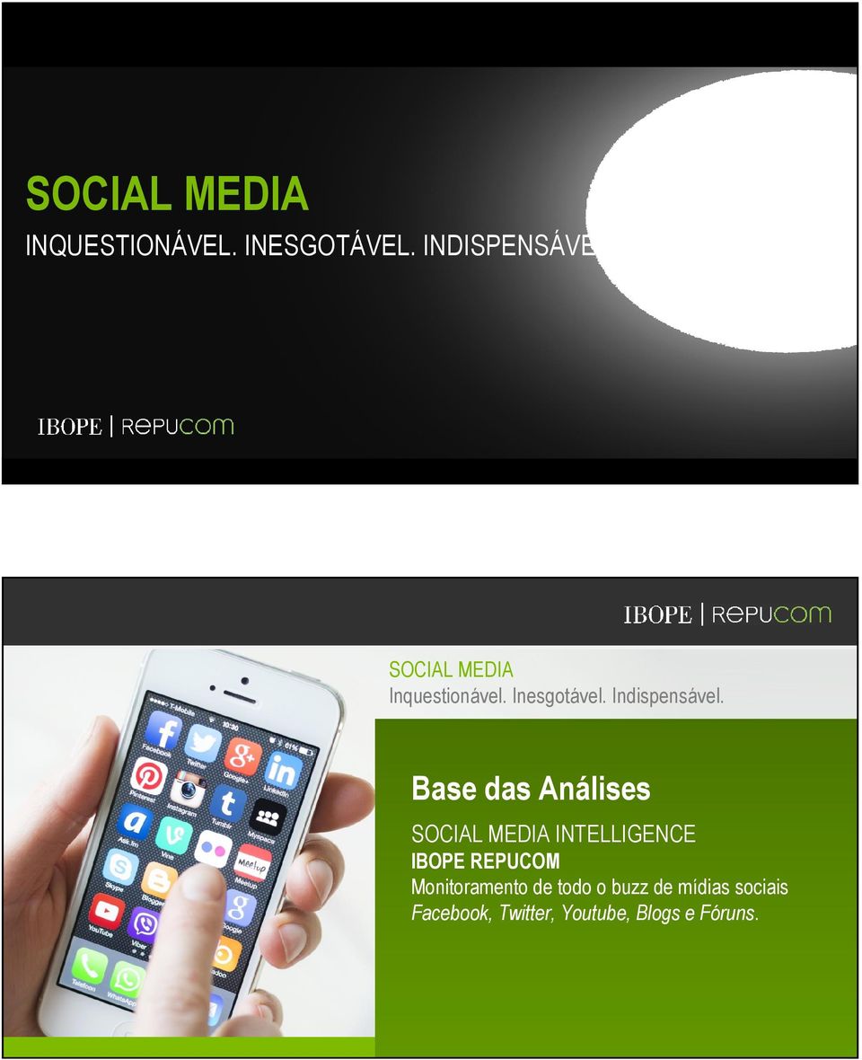 Base das Análises SOCIAL MEDIA INTELLIGENCE IBOPE REPUCOM