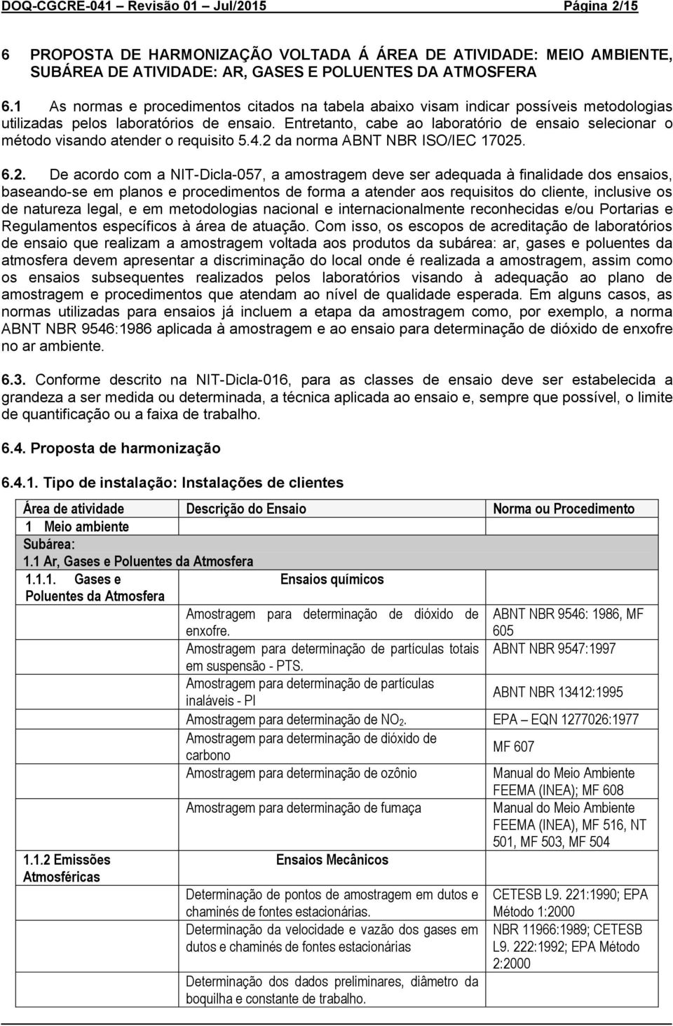 Entretanto, cabe ao laboratório de ensaio selecionar o método visando atender o requisito 5.4.2 