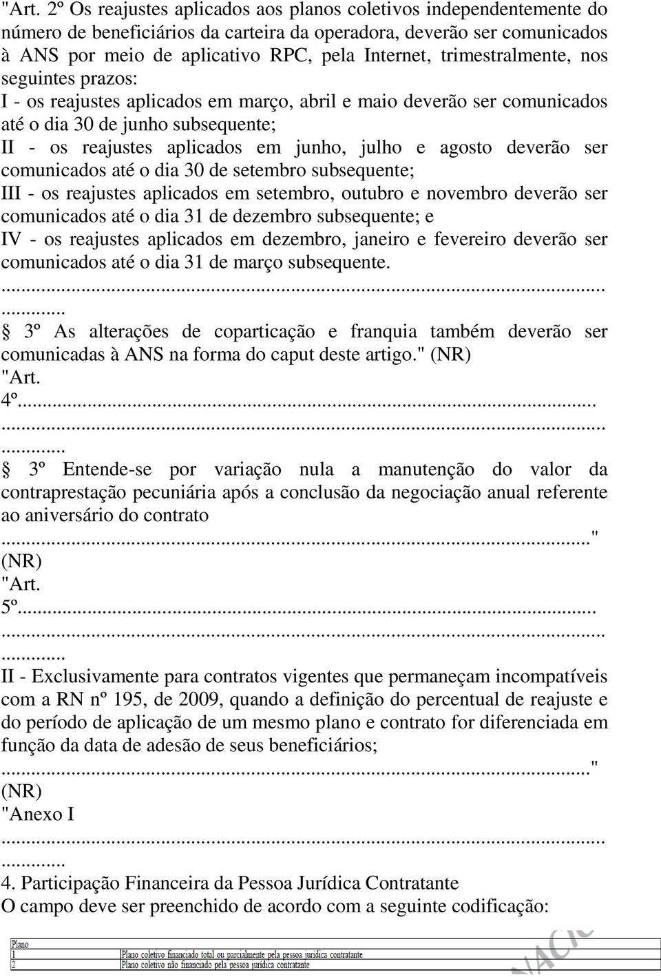 agosto deverão ser comunicados até o dia 30 de setembro subsequente; III - os reajustes aplicados em setembro, outubro e novembro deverão ser comunicados até o dia 31 de dezembro subsequente; e IV -