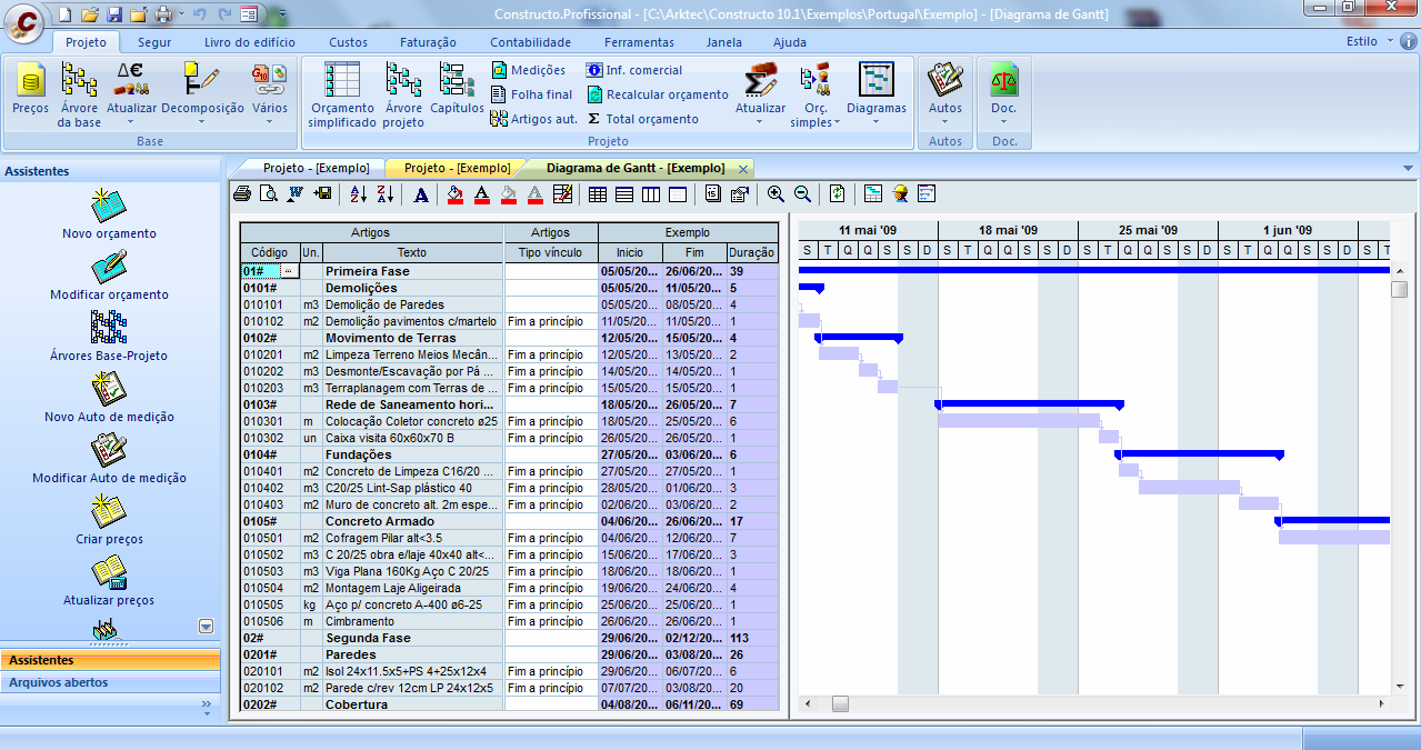 SOFTWARE CRONOGRAMA DE OBRAS, UTILIZANDO O