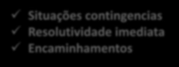 COORDENADORES, CHEFES DE NÚCLEO E EQUIPE TÉCNICA Situações contingencias