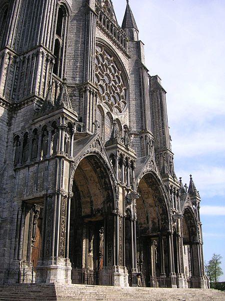 Arco Ogiva 45 Fachada do sul da Catedral de Notre-Dame de Chartes.