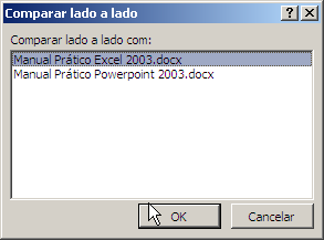 Uma opção interessante é a que permite abrir um segundo documento lado a lado, para eventual comparação, e activar o deslocamento sincronizado.