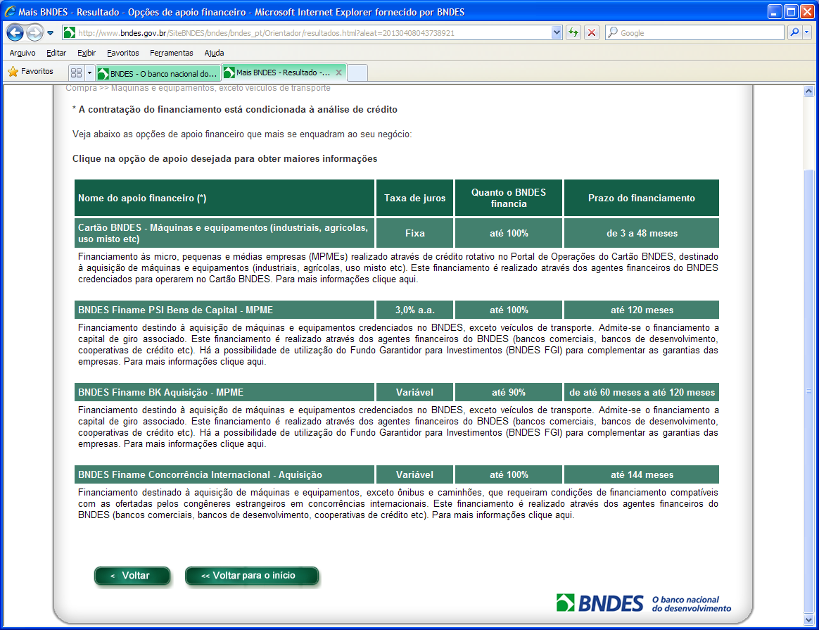 Mais BNDES Resultado Acesse as