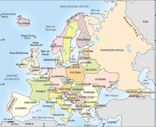 TAMANHO E LOCALIZAÇÃO O continente europeu conhecido também como velho continente ou velho mundo possuí uma área