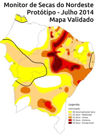 MONITOR DE SECAS DO NORDESTE É uma ferramenta de suporte a decisão que permitirá