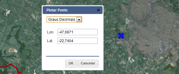 SIG-PCJ Mapa guia: Exibe uma janela contendo um mapa em menor escala da região em análise. Como Utilizar: Clique com o botão esquerdo do mouse na ferramenta Mapa guia.