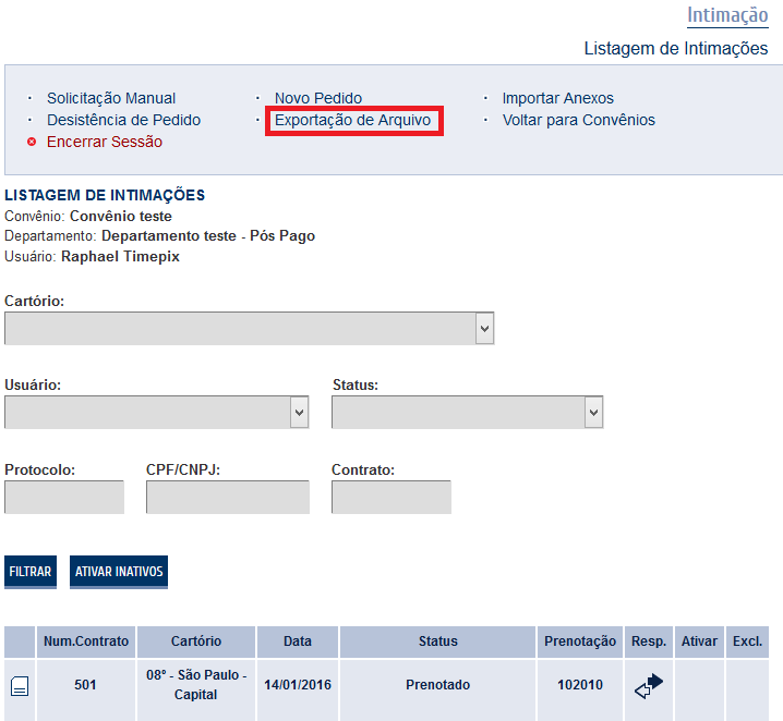 OPÇÃO DE EXPORTAÇÃO DE MENSAGEM E ANEXO Os botões Exportar Mensagem e Exportar Anexo geram arquivos de todos os registros que ainda não foram exportados.