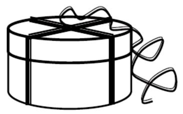 (Use = 3,14) A fita cruza no centro da base e no centro da tampa da caixa. Com a fita, a Luiza fará também um nó e um laço na tampa da caixa.