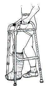 Fig. 7 Fig 8 Obs: Quando usadas unilateralmente as muletas devem seguir o critério de utilização das bengalas.