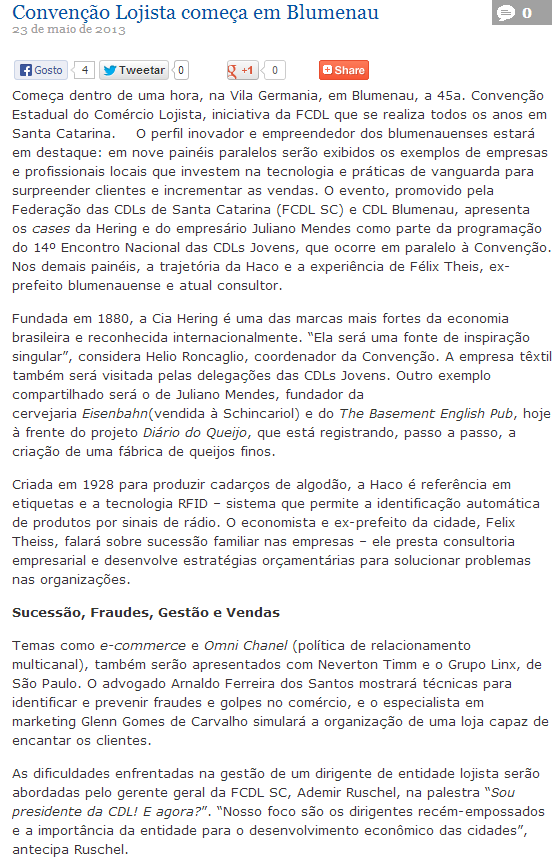 Veículo: Clic RBS Moacir Pereira Data: 23 de Maio de 2013 Link: http://wp.clicrbs.