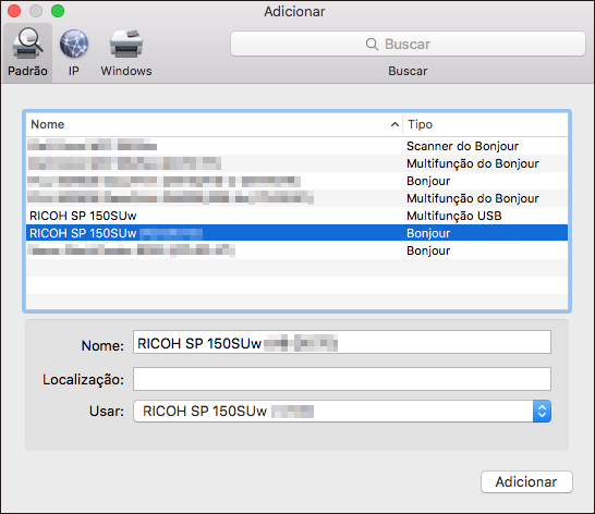 8. Insira a senha para conectar-se ao ponto de acesso selecionado e clique em [Conectar]. http://www.ricoh.com/printers/sp150/support/gateway/ 4. Clique duas vezes no ícone CD-ROM na área de trabalho.