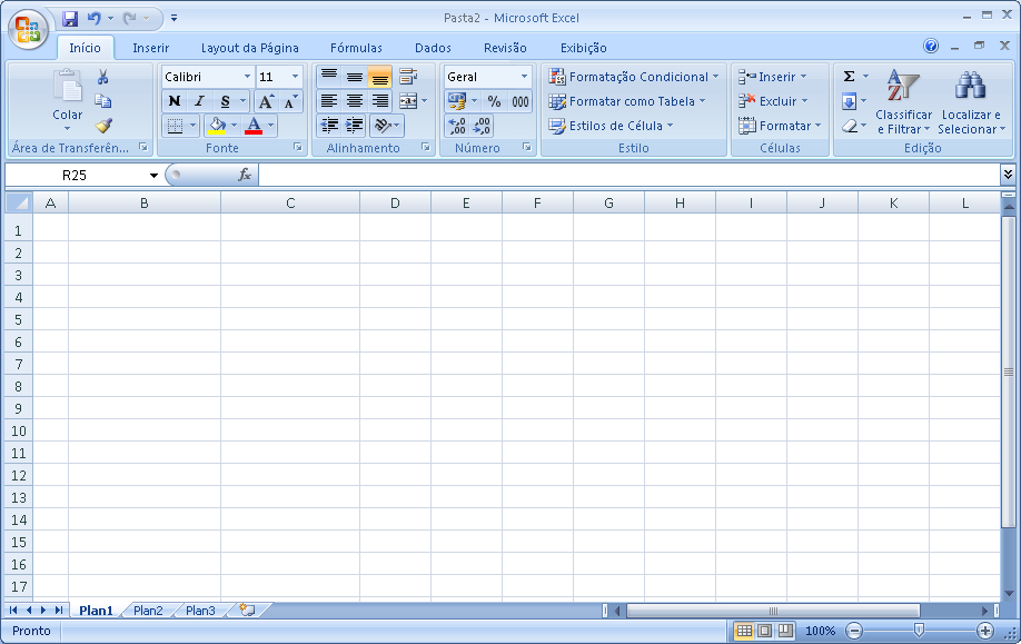 EXCEL O Excel é uma planilha eletrônica da Microsoft que compõe um pacote de programas chamado Office.