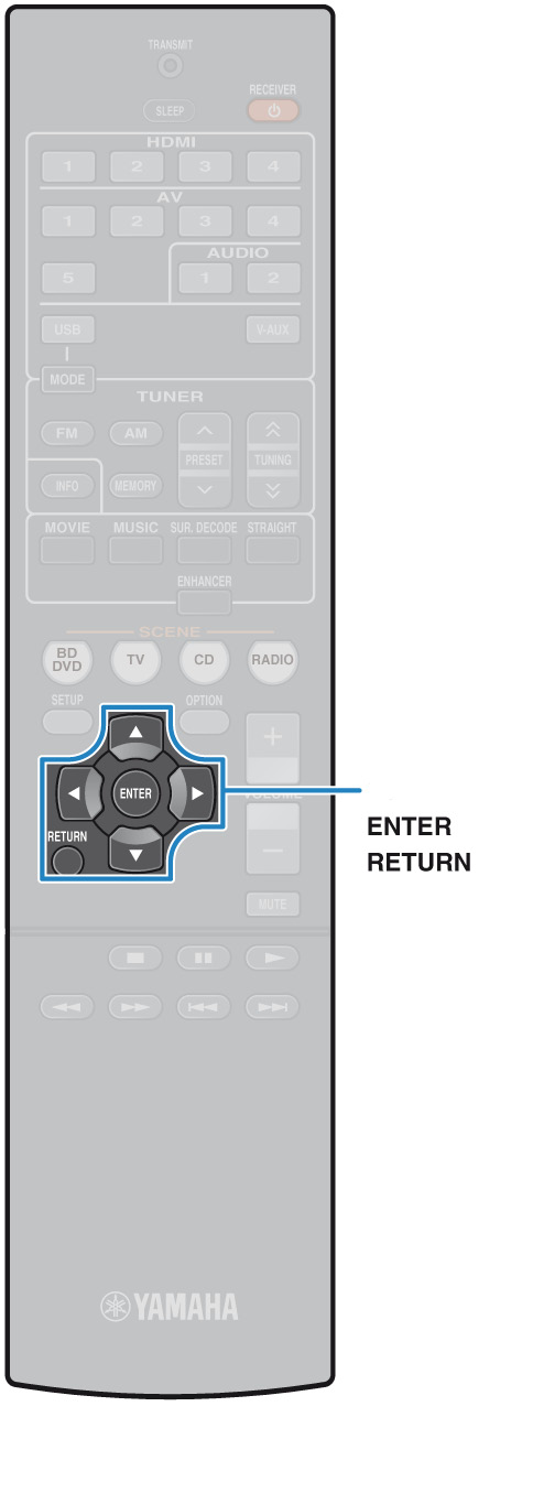 Se a reprodução estiver em andamento em seu dispositivo de armazenamento USB, é exibida a tela de reprodução. n Tela de navegação 2 Use as teclas do cursor para selecionar um item e pressione ENTER.