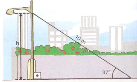 2) Uma pessoa de 1,64 m de altura, colocada a 50 m do mastro de uma bandeira, vê o seu ponto mais alto sob um ângulo de 38. Calcule a altura aproximada desse mastro.