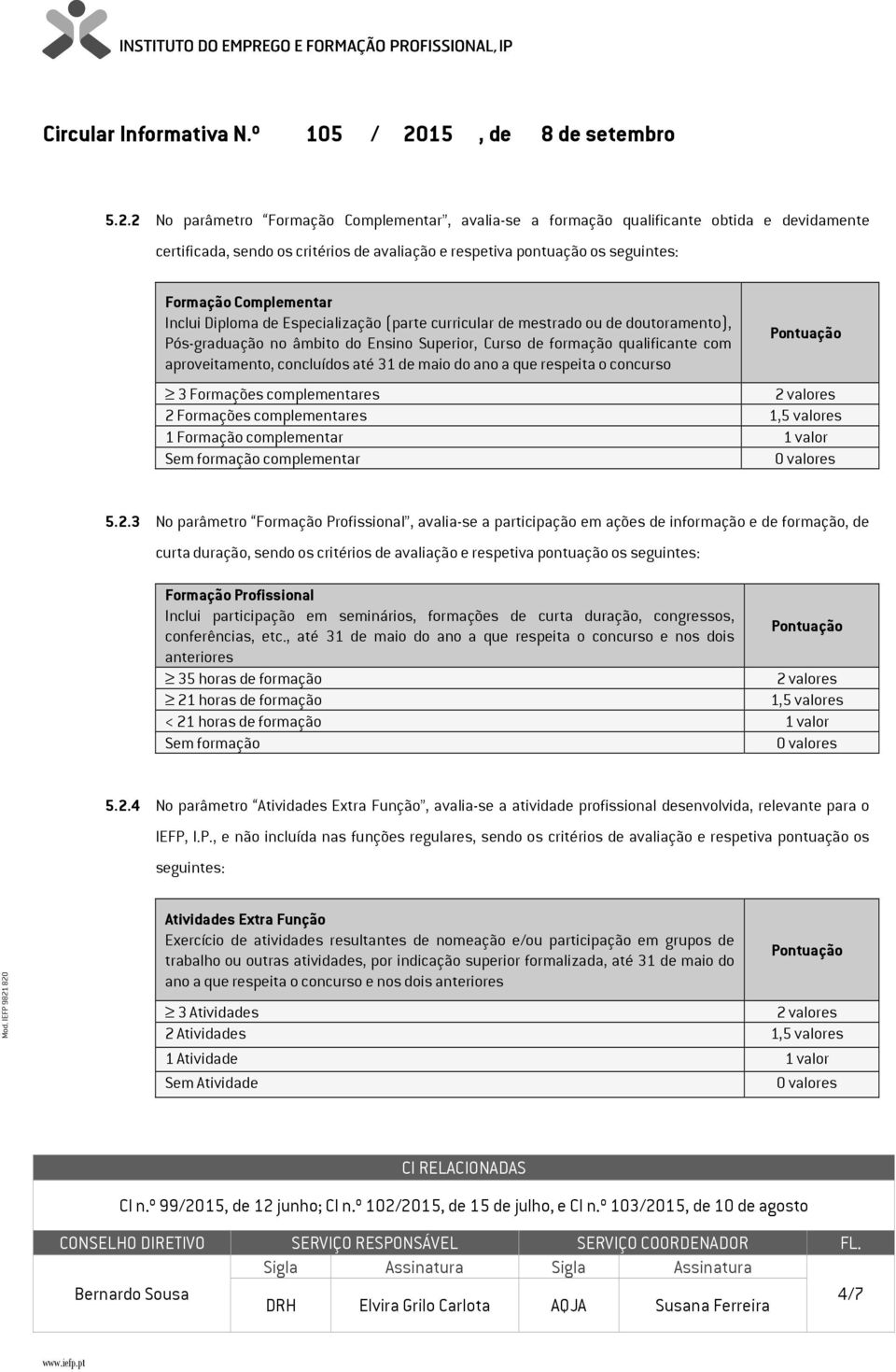 maio do ano a que respeita o concurso 3 Formações complementares 2 