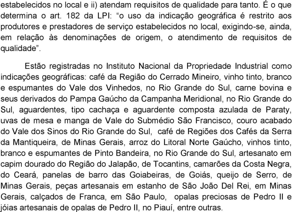 requisitos de qualidade.