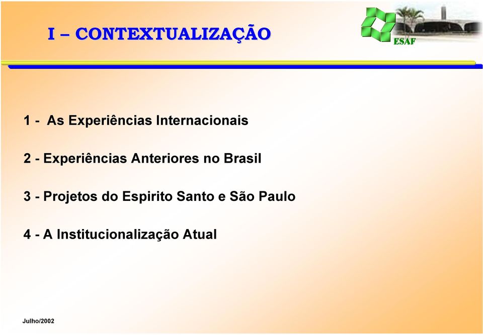 Anteriores no Brasil 3 - Projetos do