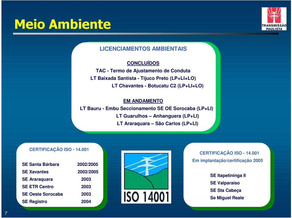 Araraquara São Carlos (LP+LI) CERTIFICAÇÃO ISO - 14.