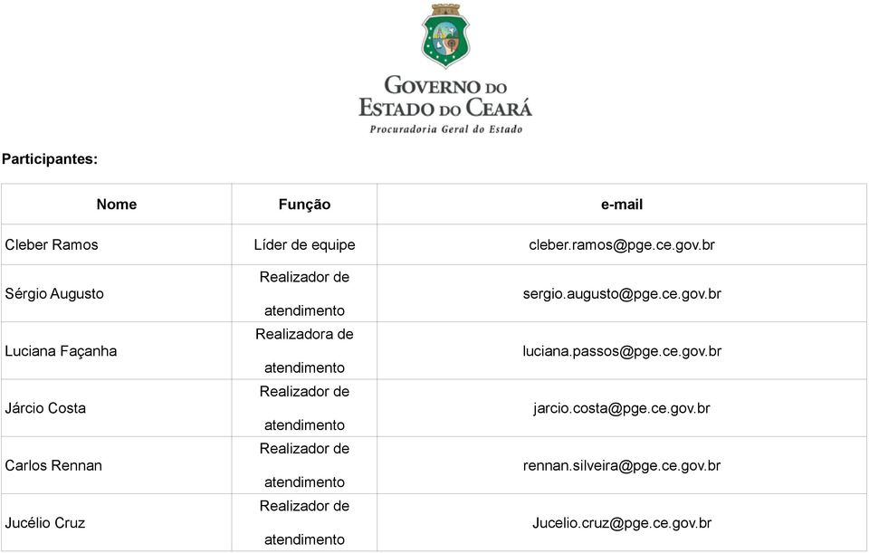 Realizador de Realizador de Realizador de sergio.augusto@pge.ce.gov.br luciana.passos@pge.